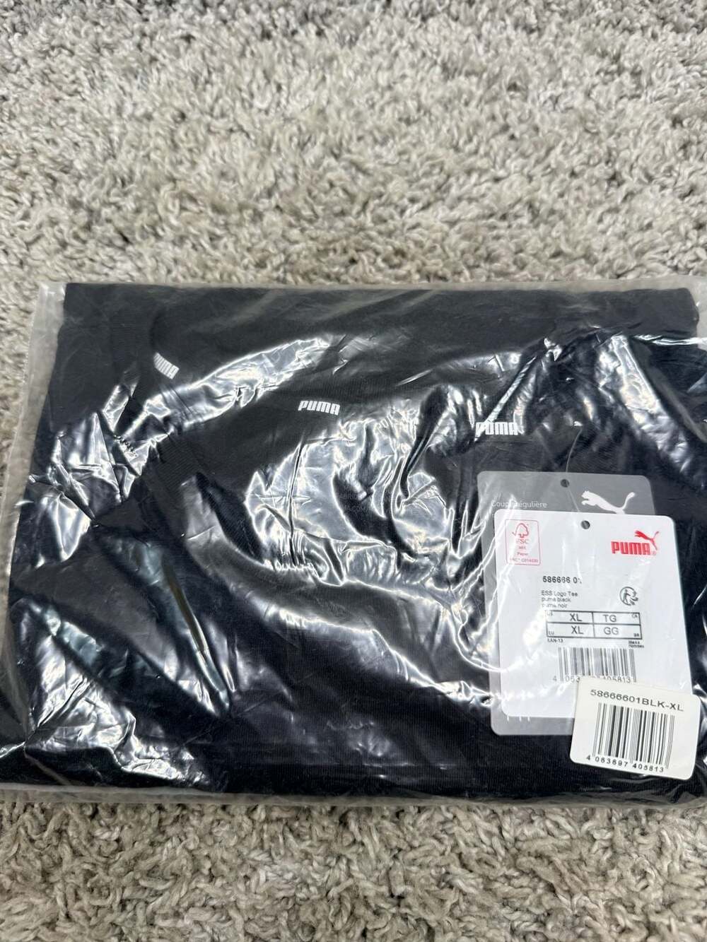Puma ESS Logo Tee Black Size XL